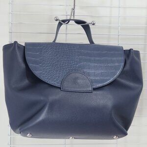 Laila Essence of Norway Geir Ness Women’s Navy Blue Faux Leather Crossbody Bag